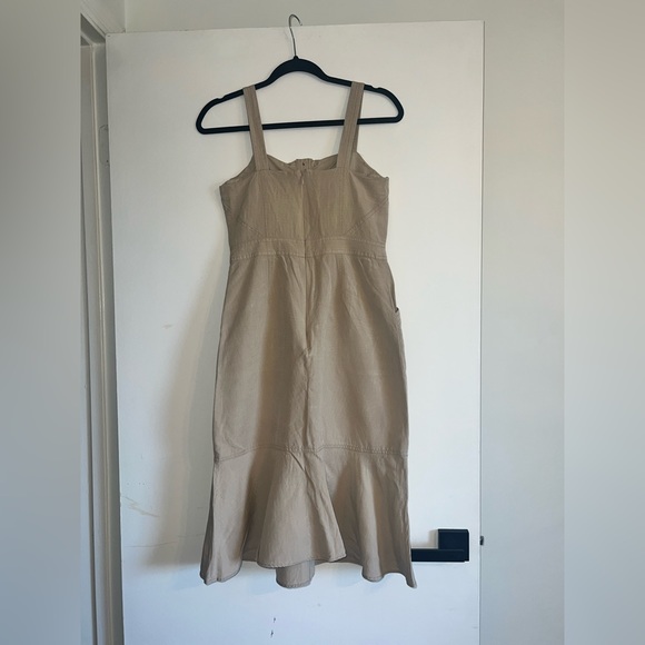 BANANA REPUBLIC Linen-Blend Button-Front Dress SIZE: 0 - Picture 6 of 9